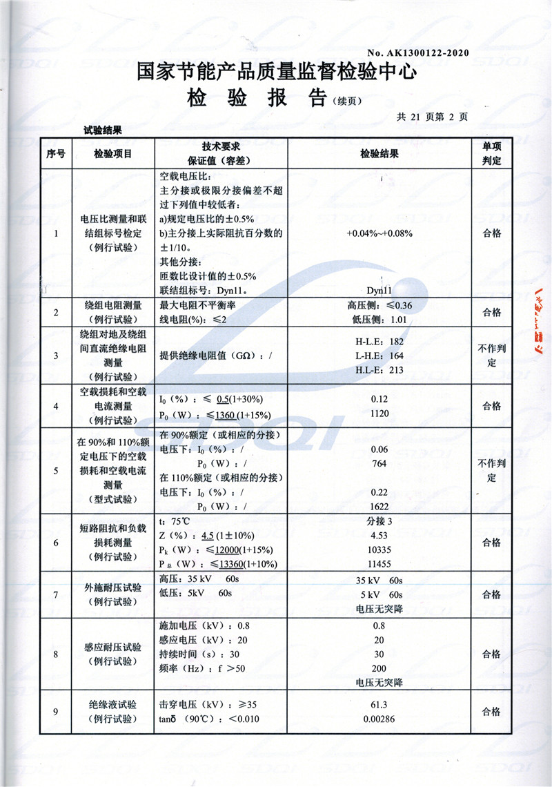 高低压试验报告-S11-1250金塔金塔金塔油浸式变压器-2.jpg